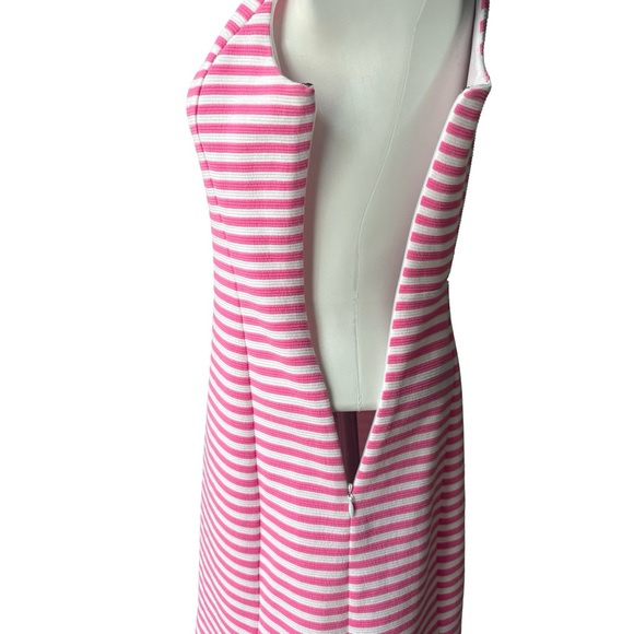 Lilly Pulitzer Whiting Hotty Pink Ottoman Stripe Cut Out Jersey Shift Dress,Sz 6 - Picture 8 of 15